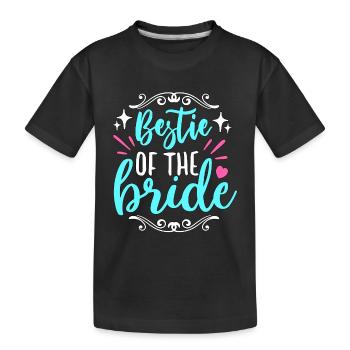 Maid Of Honor Bestie Of The Bride Wedding Bridal - Kids' Premium Organic T-Shirt - black - Front