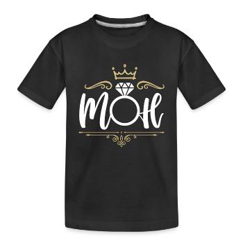 Maid Of Honor MOH Bachelorette Party Marriage - Kids' Premium Organic T-Shirt - black - Front