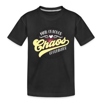 Maid Of Honor Chaos Coordinator Bachelorette Party - Kids' Premium Organic T-Shirt - black - Front