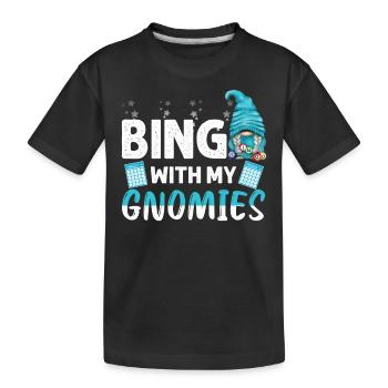 Bingo avec mes gnomies Bingo drôle - T-shirt bio Premium Enfant - noir - Devant