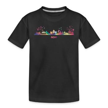 Roman skyline Rome - Kids' Premium Organic T-Shirt - black - Front