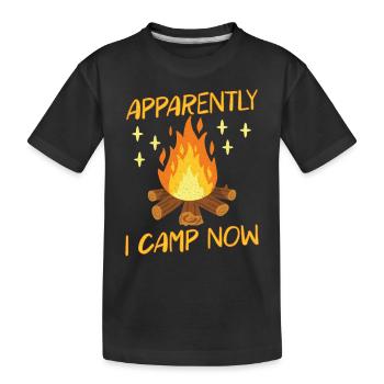 Scout Camping Outdoor Campfire Hiking Backpacking - Kinder Premium Bio T-Shirt - Schwarz - Vorne