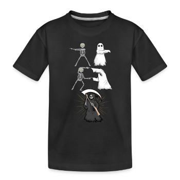 Skeleton Ghost Death - Kids' Premium Organic T-Shirt - black - Front