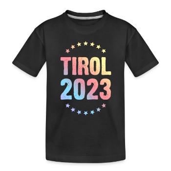 Tirol 2023 - Kinder Premium Bio T-Shirt - Schwarz - Vorne