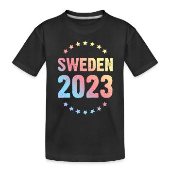 Suède 2023 - T-shirt bio Premium Enfant - noir - Devant