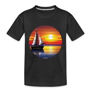 voilier voilier voilier voilier voilier voilier - T-shirt bio Premium Enfant - noir - Devant
