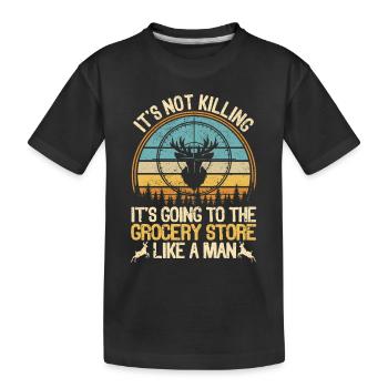 Es geht nicht ums Töten, sondern darum, wie ein - Kinder Premium Bio T-Shirt - Schwarz - Vorne