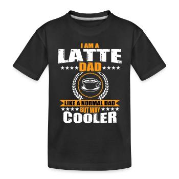 Latte Papa Coffee Drinker - Kids' Premium Organic T-Shirt - black - Front