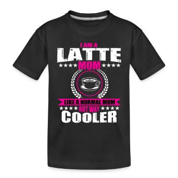 Latte Mama Kaffeetrinker - Kinder Premium Bio T-Shirt - Schwarz - Vorne