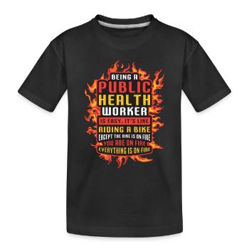 Santé publique Être un scientifique virologue public - T-shirt bio Premium Enfant - noir - Devant
