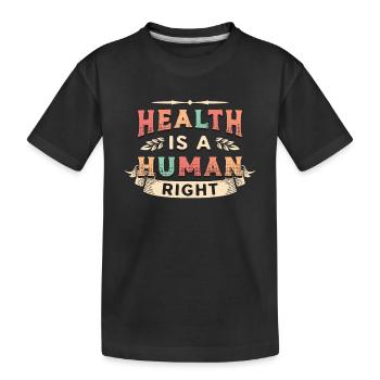 La santé publique est un droit de l’homme Soins de santé des médecins - T-shirt bio Premium Enfant - noir - Devant