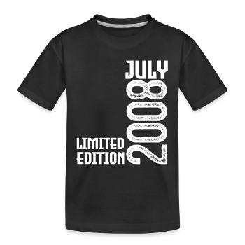 Gift July 2008 anniversary July 2008. Jul - Kids' Premium Organic T-Shirt - black - Front
