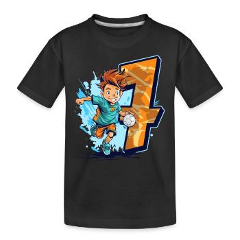 Handball Birthday - 7 years old Boy - 7. - Kids' Premium Organic T-Shirt - black - Front