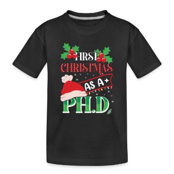 Erste Weihnachten Als Doktorand Dr Doktor Familie - Kinder Premium Bio T-Shirt - Schwarz - Vorne