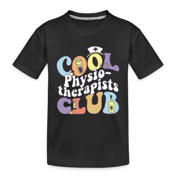 Cool Physiotherapists Club Physical Therapist PT - Kids' Premium Organic T-Shirt - black - Front