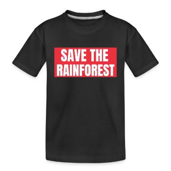 Sauvez la forêt tropicale - T-shirt bio Premium Enfant - noir - Devant