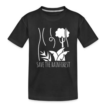 Sauvez la forêt tropicale - T-shirt bio Premium Enfant - noir - Devant