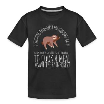 Sauvez la forêt tropicale - T-shirt bio Premium Enfant - noir - Devant