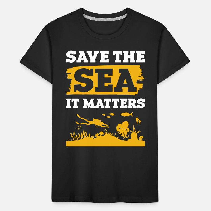 Save the Ocean Saying Kids' Premium Organic T-Shirt