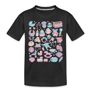 Baby - Kids' Premium Organic T-Shirt - black - Front