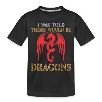 Dragon Dragon Design Mythical Creatures Fantasy - Kids' Premium Organic T-Shirt - black - Front