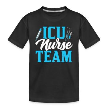 Intensive Care Nurse Team Intensive Care - Kids' Premium Organic T-Shirt - black - Front