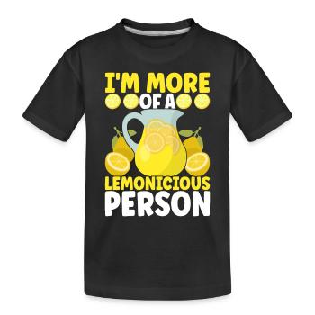 Limonade Limonadenstand - Kinder Premium Bio T-Shirt - Schwarz - Vorne