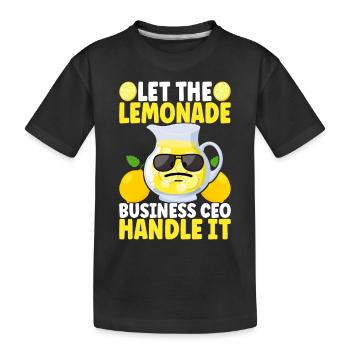 Limonade Limonadenstand - Kinder Premium Bio T-Shirt - Schwarz - Vorne