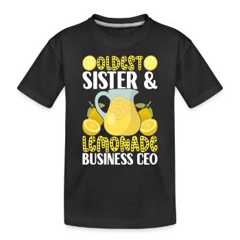 Limonade Limonadenstand - Kinder Premium Bio T-Shirt - Schwarz - Vorne
