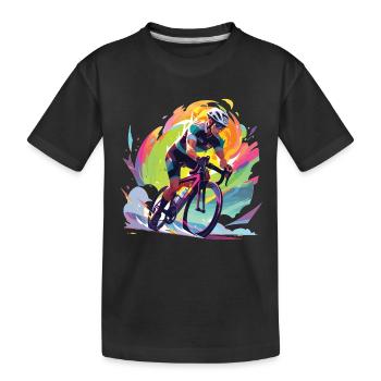 Vélo de route Vélo de route Vélo de route Vélo pour hommes - T-shirt bio Premium Enfant - noir - Devant