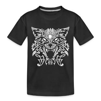 Fenrir Wolf & Celtic Knot - Viking Design - T-shirt bio Premium Enfant - noir - Devant