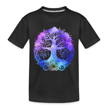 Arbre de la Vie de Yoga Spiritualité et méditation - T-shirt bio Premium Enfant - noir - Devant