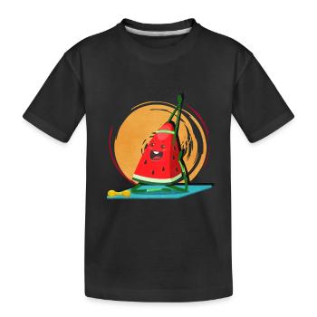Watermelon - Kids' Premium Organic T-Shirt - black - Front