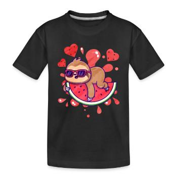 Watermelon - Kids' Premium Organic T-Shirt - black - Front