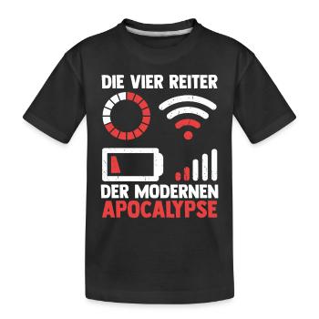Die vier Reiter der modernen Apocalypse - Kinder Premium Bio T-Shirt - Schwarz - Vorne