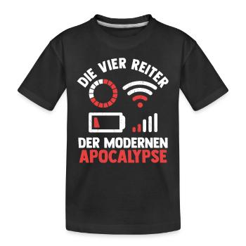 Die vier Reiter der modernen Apocalypse - Kinder Premium Bio T-Shirt - Schwarz - Vorne