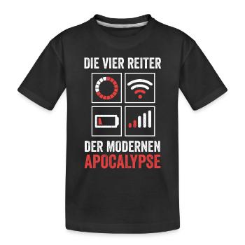 Die vier Reiter der modernen Apocalypse - Kinder Premium Bio T-Shirt - Schwarz - Vorne