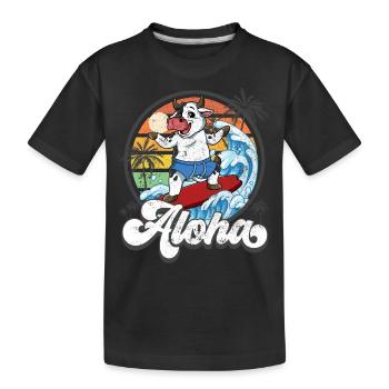 Aloha Hawaiian Hawaiian Surfer Surfing - T-shirt bio Premium Enfant - noir - Devant