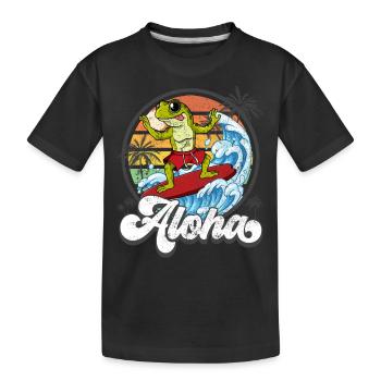Aloha Hawaiian Hawaiian Surfer Surfing - T-shirt bio Premium Enfant - noir - Devant