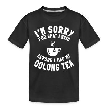 Oolong Tee - Kinder Premium Bio T-Shirt - Schwarz - Vorne