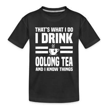Oolong-tee Traditioneller Chinesischer Tee - Kinder Premium Bio T-Shirt - Schwarz - Vorne