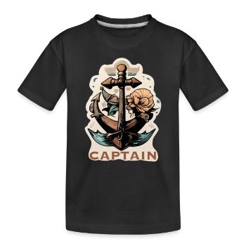 Capitaine - T-shirt bio Premium Enfant - noir - Devant