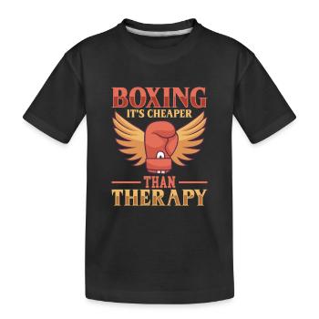 Boxe féminine Boxe féminine Boxeuse féminine - T-shirt bio Premium Enfant - noir - Devant