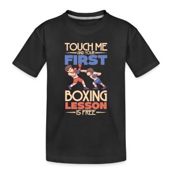 Boxe féminine Boxe féminine Boxeuse féminine - T-shirt bio Premium Enfant - noir - Devant