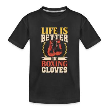 Boxe féminine Boxe féminine Boxeuse féminine - T-shirt bio Premium Enfant - noir - Devant