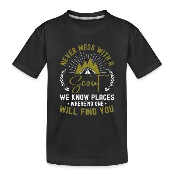 Scouting Pfadfinder - Kinder Premium Bio T-Shirt - Schwarz - Vorne