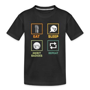 Scouting Pfadfinder - Kinder Premium Bio T-Shirt - Schwarz - Vorne