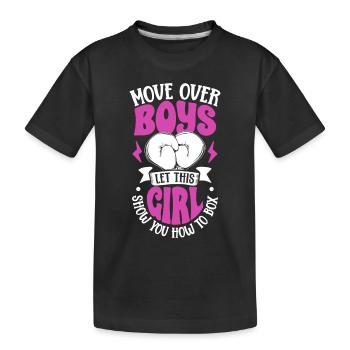 Boxe féminine Boxe féminine Boxeuse féminine - T-shirt bio Premium Enfant - noir - Devant