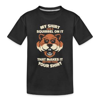 Mieux que votre vêtement Écureuil gris - T-shirt bio Premium Enfant - noir - Devant