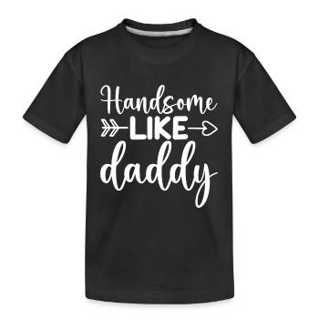 Beau comme papa - T-shirt bio Premium Enfant - noir - Devant